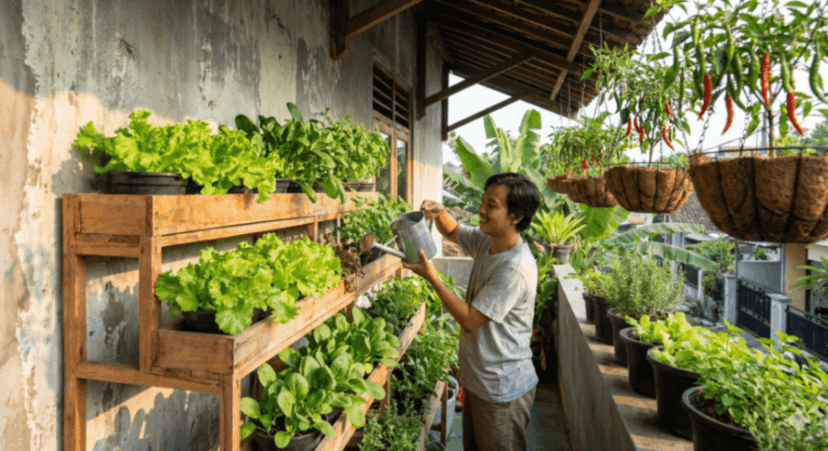 Cuma Punya Teras Sempit? Tenang, Kamu Tetap Bisa Panen Sayur Melimpah!